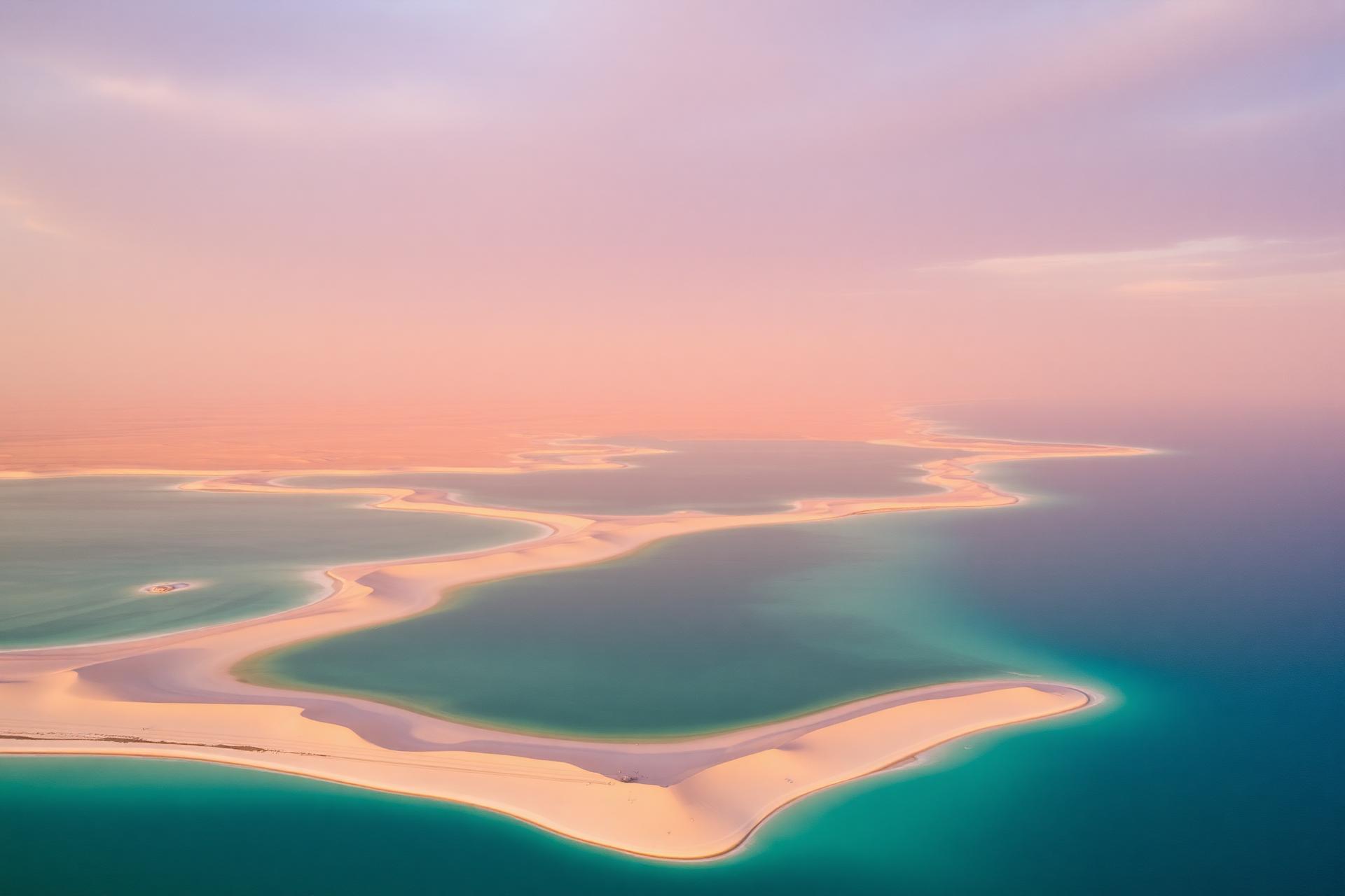 Lagune de Dakhla au coucher du soleil